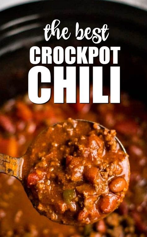 Chile Beans, Chili From Scratch, Easy Crockpot Chili, Crockpot Chili Recipe, Easy Chili Recipe Crockpot, Slow Cooker Chili Recipe, Recipe Crockpot, Best Chili Recipe, Chili Recipe Crockpot