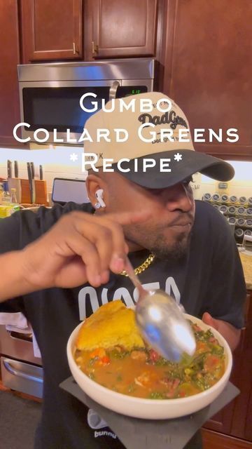 Michael J. O’Neal on Instagram: "Turning up the flavor with a soulful twist on a Southern classic! This Gumbo Collard Greens recipe is simmered to perfection with rich spices, tender greens, and a whole lot of love. It’s more than just comfort food; it’s a taste of tradition in every bite! 🌱🍲   #SoulFoodMagic #SouthernCooking #GumboGreens #foryou #theonealsway #foryoupage #explorepage #eliteeats #dinnerideas #easyathomerecipes #dinnerrecipes #yum #gumbo #tgif #fridaynightdinner #fridays" Collard Green Soup Southern Style, Gumbo Style Collard Greens, Collard Greens Gumbo Recipe, Collard Greens Gumbo, Collard Green Gumbo Recipe, Gumbo Collard Greens, Gumbo Collard Greens Recipe, Green Gumbo Recipe, Gumbo Greens Recipe