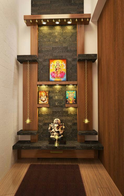 Latest pooja room designs for living room-2022 | Best mandir decoration ideas Small Pooja Room Ideas, Pooja Room Ideas Indian Modern, Wooden Sofa Set Designs, Living Tv, Temple Design For Home, Latest Living Room Designs, Pooja Room Door Design, Pooja Room Design, Ceiling Design Bedroom