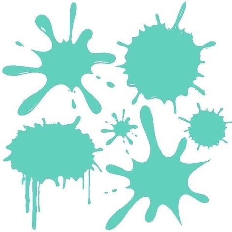 Mint Paint, Dark Blue Paint, Paint It Black, Paint Splats, Idee Cricut, Wall Graphic, Sticker Graphic, Paint Drop, Turquoise Painting