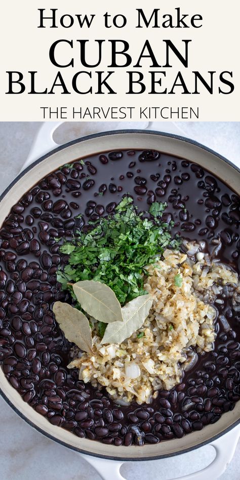 Garlic Black Beans, Peruvian Black Beans Recipe, Dominican Black Beans Recipe, Authentic Black Beans, Cuban Beans, Cuban Style Black Beans, Cuban Black Beans Recipe, Black Beans Recipes, Vegan Black Bean Recipes