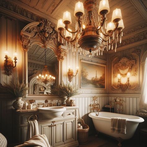 15 Charming French Country Bathroom Ideas for Elegance — Lord Decor Glamourous Bathrooms, French Country Bathroom Ideas, Country Bathroom Ideas, French Cottage Bathroom, Classic Bathrooms, Glamorous Bathroom, Vintage Style Bathroom, French Country Bathroom, Bathroom Vintage