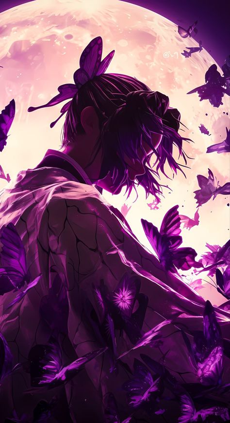 【SHINOBU】 ⁀➷ Wallpaper ✪ Shinobu Wallpaper, Interior Design Fashion, Japanese Pop Art, Tshirt Custom, Anime Butterfly, Shinobu Kocho, Demon King Anime, Cute Emoji Wallpaper, Anime Artwork Wallpaper