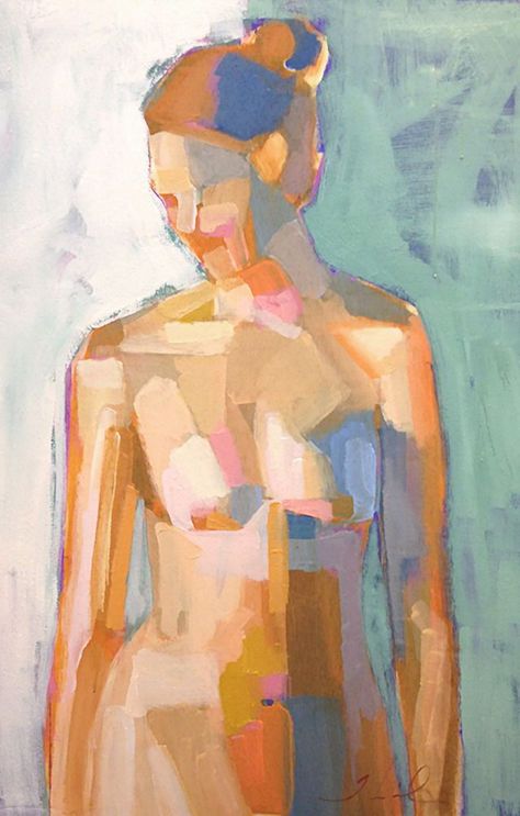 Teil Duncan, acrylic on birch wood {figurative #expressionist art nude female torso painting} teilduncan.com Teil Duncan, Nude Artwork, Soyut Sanat Tabloları, Figure Study, Arte Inspo, Naha, Life Drawing, Art Paint, Figure Painting