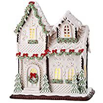 Check this out at Amazon White Gingerbread House, White Gingerbread, Faux Gingerbread, Winter Centerpieces, Cake House, Gingerbread House Decorations, Gingerbread Decorations, Candy House, Real Christmas