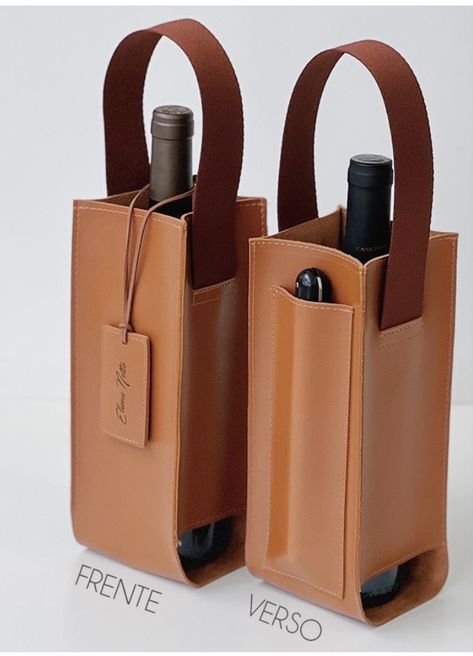 Leather Wine Bag, Wine Bags Ideas, Leather Products Ideas, Leather Wine Holder, Leather Wine Carrier, Minwax Stain Colors, Sac Tote Bag, Minwax Stain, Diy Leather Projects