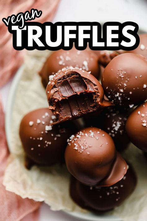 Vegan Chocolate Truffles, Homemade Chocolate Truffles, Vegan Truffles, Vegan Chocolate Bars, Vegan Nutella, Vegan White Chocolate, Melting Chocolate Chips, Dairy Free Dessert, Vegan Christmas