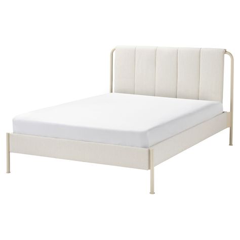 Beige bed frame