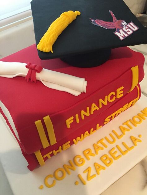 Graduation Cake- Finance Finance Graduation Cakes, Finance Cake, Dirty Thirty Party, Thirty Party, Paris Cakes, First Communion Cakes, Book Cakes, Graduation Party Centerpieces, Horse Cake