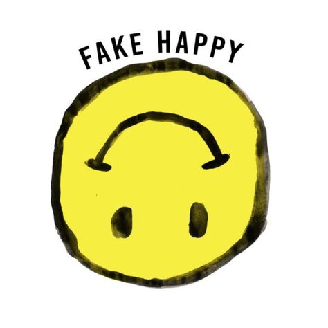 Fake Happy Art, Paramore Fake Happy Tattoo, Fake Happy Tattoo Paramore, Fake Happy Tattoo, Paramore Sticker, Fake Happy Paramore, Paramore Logo, Paramore Wallpaper, Paramore Tattoo