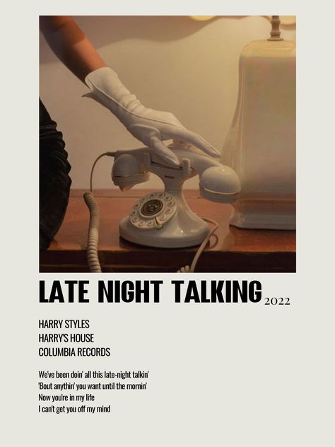 Instagram: @annasullivanart // Late Night Talking by Harry Styles // This photograph is not mine! Late Night Talking, Minimalist Music, Music Poster Ideas, Carly Rae Jepsen, Call Me Maybe, Song Recommendations, Film Posters Vintage, Best Song Ever, Music Sing