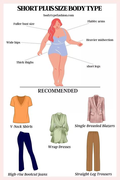 Body Shapes Plus Size, Plus Size Essentials, Petit Plus Size Fashion For Women, Short And Plus Size Outfits, Romantic Style Outfit Plus Size, Short And Curvy Fashion, Plus Size Confidence, Plus Size Rectangle Body Shape Outfits, How To Dress Plus Size Body Shapes