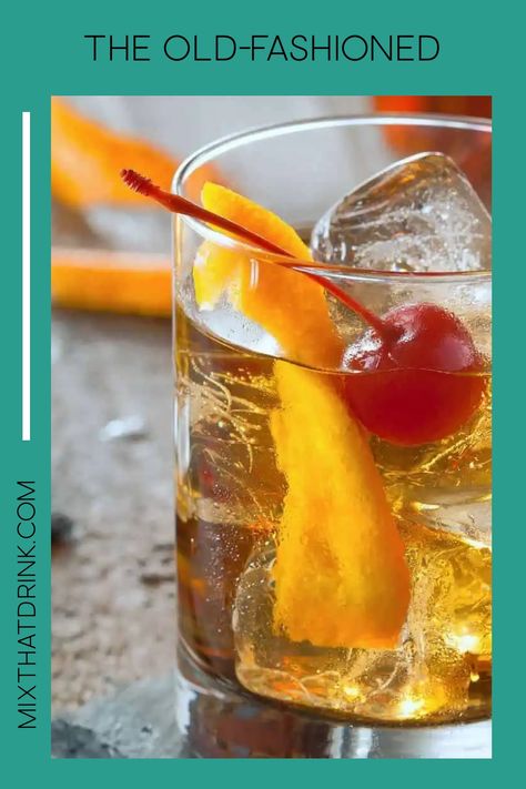 The Old-Fashioned cocktail recipe blends rye with sugar and bitters. Those last two ingredients mellow the flavor of the rye, but only slightly. Classic Old Fashioned Cocktail Recipe, Best Old Fashioned Recipe, Manhattan Cocktail Recipe, Brandy Old Fashioned, Apricot Brandy, Old Fashion Cocktail Recipe, Fun Drinks Alcohol, Old Fashioned Drink, Manhattan Cocktail