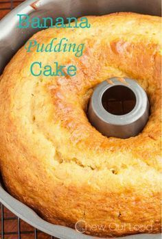 Puding Pisang, Banana Pudding Cake, Dessert Aux Fruits, Bundt Cakes Recipes, Diet Vegetarian, Pudding Cake, Cake Mix Recipes, Banana Flavored, Pound Cake Recipes