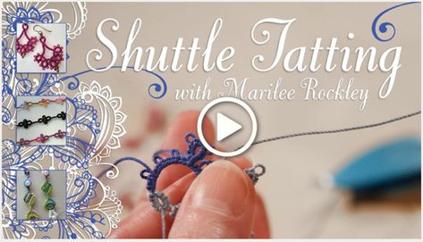 Needle Tatting Tutorial, Tatting Patterns Free, Knitting Quotes, Needle Tatting Patterns, Shuttle Tatting Patterns, Tatting Tutorial, Tatting Jewelry, Needle Tatting, Crochet Bookmarks