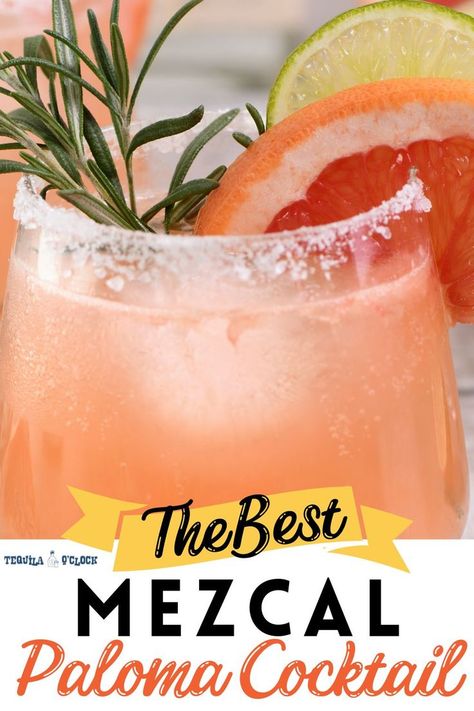 the best mezcal Paloma recipe Mezcal Grapefruit Cocktail, Mezcal Paloma Cocktail, Paloma Drink, Paloma Recipe, Orange Liquor, Margarita Salt, Grapefruit Cocktail, Paloma Cocktail, Grapefruit Soda