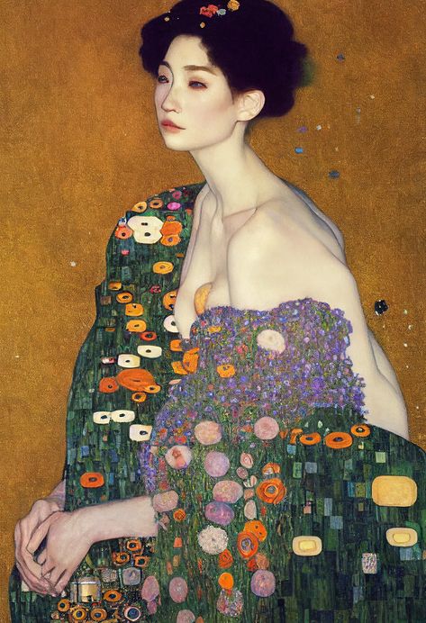 Midjourney prompt: 👰‍♀️ by gustav klimt, ross tran, - PromptHero Gustav Klimt Paintings, Klimt Women, Ross Tran, Klimt Paintings, Gustav Klimt, Create Image, Eden, Contemporary Art, Art Gallery