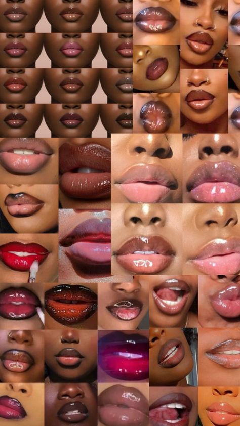 Full Lips Makeup, Glossy Lips Makeup, Lip Combos, Classy Makeup, Simple Makeup Tips, Makeup For Black Skin, Lip Makeup Tutorial, Brown Skin Makeup, Swag Makeup