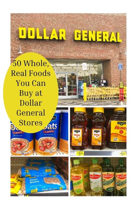 Can you buy healthy food at Dollar General? Here’s why you should try, plus a list of whole, real food they carry. Easy Dollar General Meals, Dollar General Recipes, Dollar Store Meals, Dollar General Meals, Dollar General Penny Items, Frugal Hacks, Cheap Grocery List, Healthy Grocery Shopping, Dollar General Store