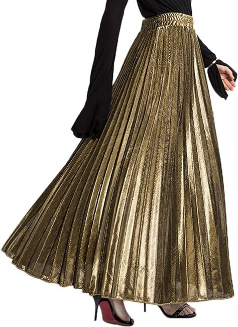 The perfect shimmer skirt! Various colors and lengths are available! Click the link to purchase today from Amazon!

#amazon #amazonfashion #amazonfinds #amazonfashionfinds #ad Gold Pleated Skirt, Beach Maxi Skirt, Metallic Pleated Skirt, Nye Dress, Long Maxi Skirt, Black Pleated Skirt, Metallic Skirt, Ball Gown Skirt, Long Maxi Skirts