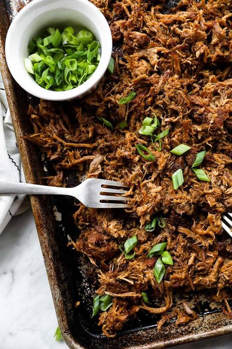 This easy slow cooker pulled pork is a healthy recipe made with simple ingredients. Crockpot pulled pork is perfect for sandwiches, sliders, tacos, leftovers and meal prep. With a simple rub for a boston butt or pork shoulder, you'll love this Paleo, Whole30 and Keto recipe! Crockpot Recipes No Dairy, Recipes No Dairy, Paleo Pulled Pork, Best Pulled Pork Recipe, Easy Pulled Pork Slow Cooker, Easy Pulled Pork, Smoked Sausage Recipes, Crockpot Pulled Pork, Whole30 Keto