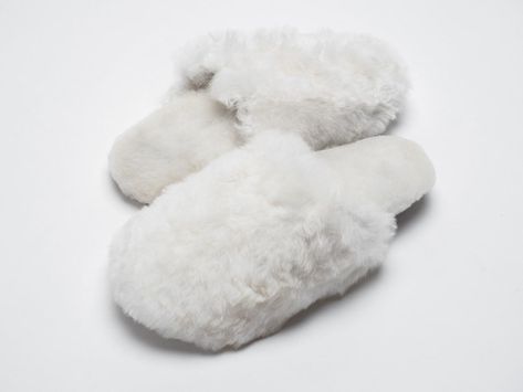 The coziest house slippers you will ever own. Trust us. Alpaca fur with suede sole. Comfortable padded insole. Designed in Los Angeles, handmade in Peru. Due to the nature of alpaca fur, length, texture and color may vary slightly. Cozy White Closed Toe Slippers, Winter White Non-slip Slippers, Faux Fur Slippers Closed Toe, Cozy White Non-slip Slippers, Sheepskin Closed Toe Slippers, Alpaca Slippers, White Slippers, Man Of The House, Winter Slippers