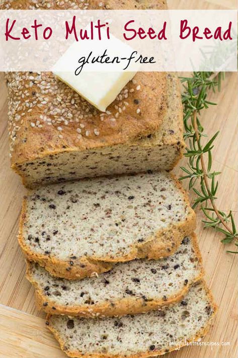 Multi Seed Bread, Multi Seed Bread Recipe, Seeded Bread, Seeded Bread Recipes, Keto Bread Recipe, Bread Keto, No Bread Diet, Best Keto Bread, Keto Salad