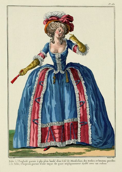 Many of the dresses, hats, and shoes, were customized by dress makers, hat makers, and fabric salesmen to have one of a kind pieces. - 18th Century French Fashion, 1700 Fashion, Rococo Fashion, 18th Century Clothing, 18th Century Fashion, Century Clothing, Female Clothing, English Style, Historical Costume