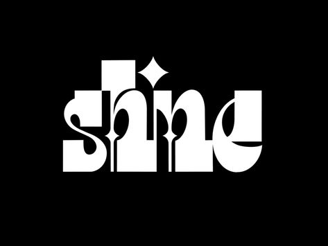 Shine display type experimental type text drawing hand lettering lettering typography typedesign type Inspiration Typographie, Experimental Type, Funky Fonts, Gfx Design, Typeface Logo, Type Inspiration, Typography Poster Design, Type Posters, Types Of Lettering