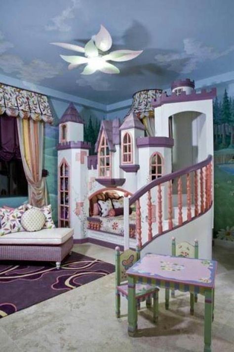 Every little girl wants their room to be just like them and whatever they may be in to–for that moment. Whether your little girl is a prima ballerina in training, a wannabe Disney princess, or simply marches to the beat … Princess Castle Bed, Princess Bedrooms, Castle Bed, Toddler Bedroom Girl, Princess Bedroom, Toddler Girl Room, Princess Room, Toddler Rooms