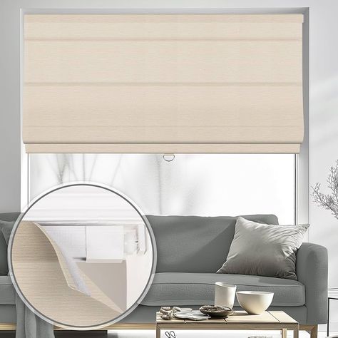 Amazon.com: Sulugood No Tools No Drill Cordless Light Filtering Roman Shades, Solar Roller Blinds for Window, Roll Up Blinds for Window Bedroom, Living Room.（Light Filtering） Beige,Custom Size. : Home & Kitchen Roll Up Blinds, Window Bedroom, Bedroom Windows, Light Filter, Roller Shades, Room Darkening, Roller Blinds, Roman Shades, Living Room Lighting