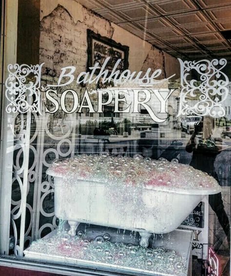 Bath Store Display, Soap Shop Ideas, Soap Store Display Ideas, Arkansas Hot Springs, Bath Display, Soap Boutique, Prop Idea, Soap Store, Soap Display