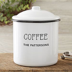 Unique Kitchen Tools & Accessories | Personalization Mall Client Gift Baskets, Unique Kitchen Utensils, Personalized Garden Stones, Coffee Canisters, Coffee Canister, Personalized Kitchen, Storage House, Kitchen Food Storage, Kitchen Canisters