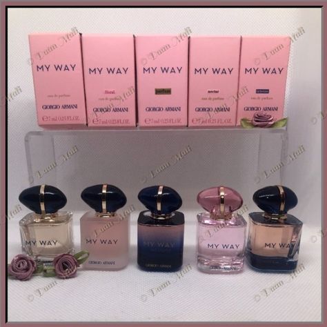 Good morning my dear friends. These are mine complete set of Armani's My Way. From left to right, My Way edp My Way Floral edp, My Way Parfum, My Way Nectar edp My Way Intense -- - - - - - - - - - - - - - - - - - - - - - - -- - - - - - - - #giorgio #giorgioarmani #loveminiatures #loveminiatureperfume #fragancias #fragantica #perfumeadictos #perfumelove #myminiatureworld #perfumelovers #perfumeinfluencer #influencer #giorgioarmaniperfume #mywaynectar #mywayleparfum #mywaygiorgioa... My Way Perfume, Good Morning My Dear, Giorgio Armani Perfume, Perfume Collection, Mini Me, Dear Friend, Giorgio Armani, My Way, Influencer