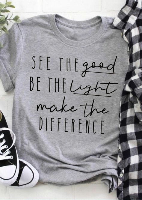 Inspirational Shirt Ideas, Christian Shirts Designs, See The Good, T Shirt Ideas, Lucky Shamrock, Clothing Shopping, Be The Light, Cute Shirt Designs, Vinyl Shirts