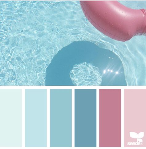 Pantone Azul, Design Seeds Color Palette, Seeds Color Palette, Blue Wall Colors, Blue Interior Design, Seeds Color, Palette Ideas, Design Seeds, Tropical Colors