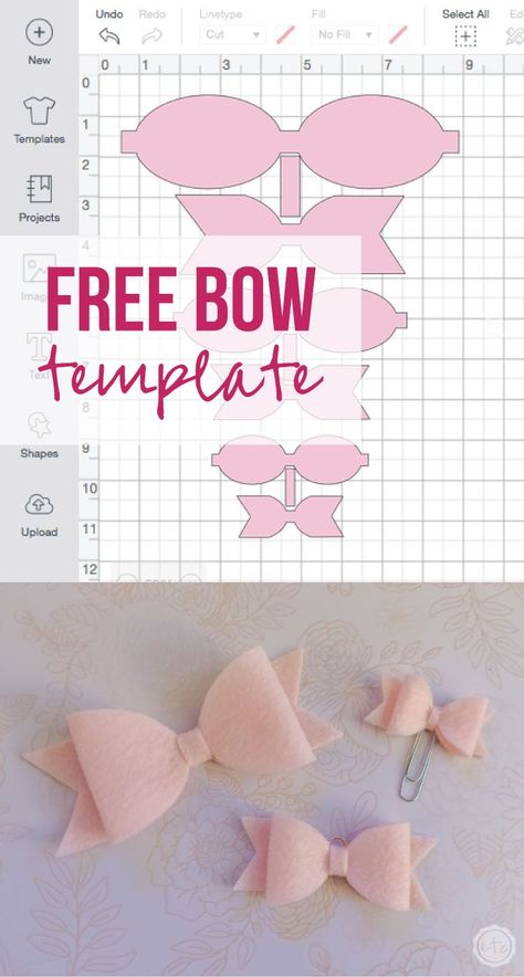 Free Pdf and cricut files for 3 sizes of cute little bows. Make them out of felt, leather, vinyl, paper... the list is endless. Free Bow Template, Diy Leather Bows, Paper Bows, Vinyle Cricut, Idee Cricut, Cricut Explore Projects, Bow Template, Projets Cricut, Paper Bow