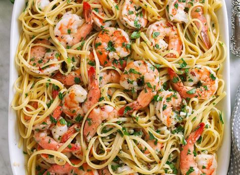 31 Good Friday Recipes for a Meatless Holiday Meal | Eat This Not That Vegetable Recipes Dinner, Garlic Shrimp Scampi, Lemon Pepper Shrimp, Lemon Garlic Shrimp, Shrimp Scampi Recipe, Scampi Recipe, Lemon Pasta, Shrimp Recipes Easy, Shrimp Scampi