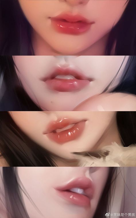 Anime Style Eyes, Lips Sketch, Female Lips, Anime Lips, Realistic Eyes, Mouth Drawing, 얼굴 그리기, Anatomy Sketches, Lips Drawing