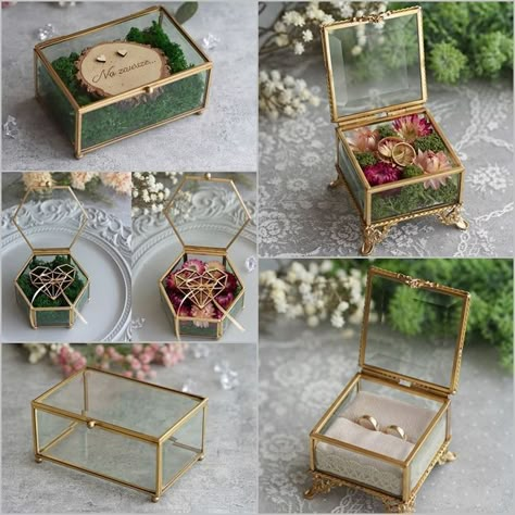 Hantaran Cincin, Ring Box Wedding Diy, Ring Box Wedding, Wedding Gift Pack, Desi Wedding Decor, Wedding Gifts Packaging, Ring Holder Wedding, Wedding Gift Boxes, Engagement Ring Box