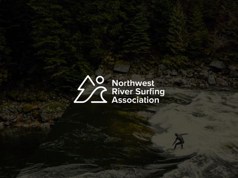 Northwest River Surfing Association Hiking Branding, Fitness Graphic Design, River Logo Design, Wg Logo, Fishing Website, River Surfing, Outdoors Logo Design, Outdoor Graphics, Outdoor Branding