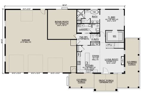 3 Bay Shop With Living Quarters, Barndominium With Mudroom, 4 Bay Shop, House With Attached Shop, 40x60 Pole Barn House Plans With Shop, 50x60 Barndominium Floor Plans, Barndo With Shop, Garage House Ideas, Barndominium With Shop Floor Plans