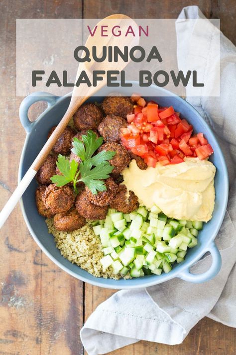 Quinoa Falafel, Best Falafel Recipe, Best Falafel, Falafel Vegan, Falafel Bowl, Falafel Recipe, Vegan Quinoa, Cooking Recipes Healthy, Tasty Vegetarian Recipes