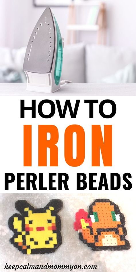 How to Iron Perler Beads! #BeadingPatterns #PerlerBeadPatterns #FuseBeadPatterns How To Fuse Perler Beads, Ironing Perler Beads, Fusible Beads Pattern, Perler Beads How To, Peeler Bead Storage, How To Make Perler Beads Flat, How To Melt Perler Beads With An Iron, How To Iron Perler Beads, Mini Fuse Beads Ideas