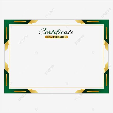 Green And Gold Border Frame, Certificate Border Design Frames, Certificate Frame Design, Certificate Border Png, Green Certificate, Graduation Certificate Template, Creative Logo Design Art, Useful 3d Prints, Certificate Border