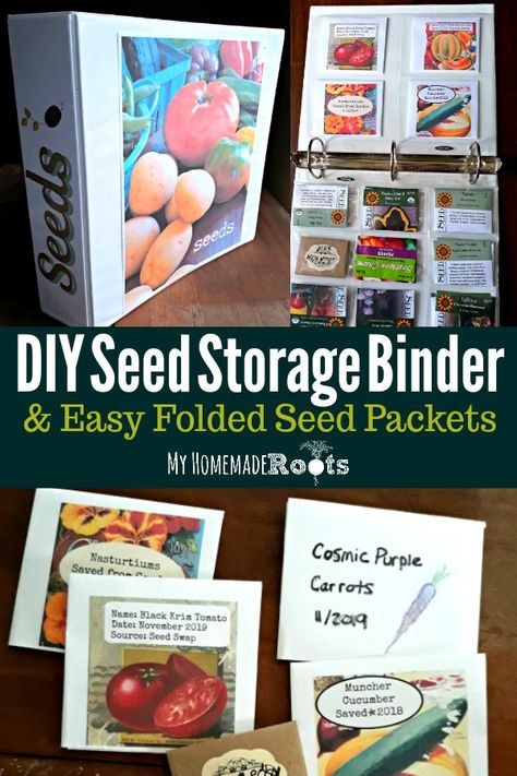 Seed Storing Ideas, Seed Saver Storage, Garden Seed Storage Ideas, Seed Storage Binder, Seed Packet Organization, Diy Seed Storage, Seed Packet Storage Ideas, Seed Packet Storage, Seed Saving Storage Ideas