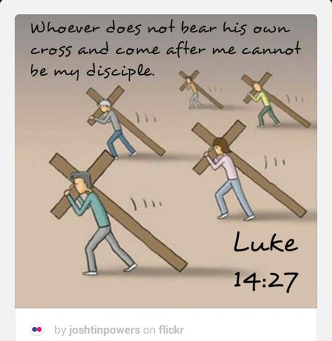 BEAR IT!  Then Jesus said to His disciples, "If any of you wants to be My follower, you must turn from your selfish ways, take up your cross, and follow Me (Matthew 16:24). And if you do not carry your own cross and follow me, you cannot be My disciple (Luke 14:27). Christian Comics, We Bear, Picture Story, Worship Songs, Follow Jesus, Christian Music, Jesus Quotes, Love Songs, Worship