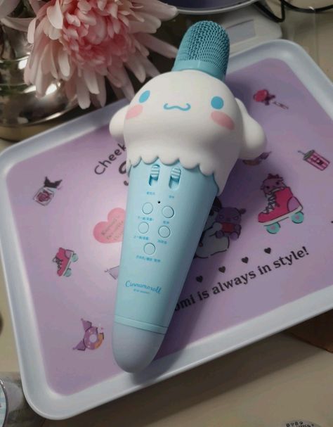 Cinamonroll Stuff, Sanrio Finds, Aesthetic Cinamonroll, Sanrio Microphone, Cinnamon Roll Sanrio, Cinninom Roll Sanrio, Aliexpress Finds, Cinnamoroll Collection, Cinnamon Roll Sanrio Items