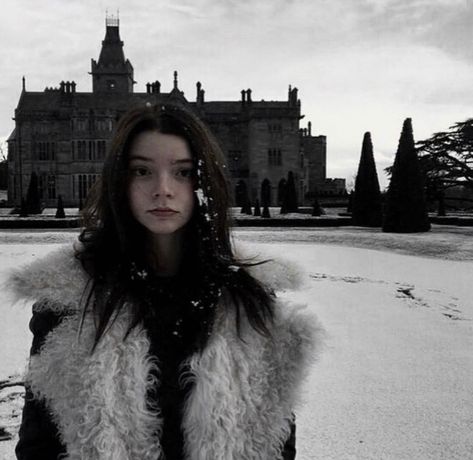 Anya Taylor Joy, On The Ground, A Woman, Trees, Building