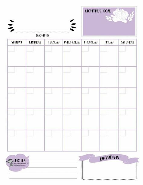 Month Planner Aesthetic, Aesthetic Monthly Planner Template, To Do Planner, Monthly Planner Template, Week Planner, Monthly Calendar Template, Monthly Planner Printable, Daily Planner Pages, Printable Planner Pages